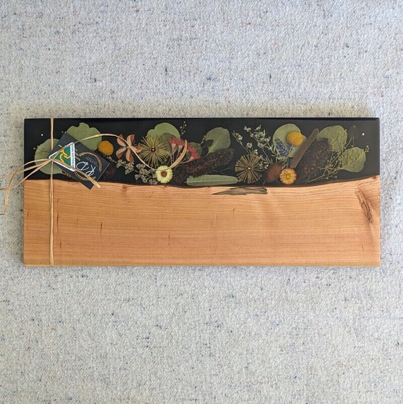 Introducing our exquisite range of handcrafted Cheese boards, uniquely designed with Australian native flora and sustainably sourced timber. These stunning pieces are more than just serving boards; they’re a celebration of Australia’s natural beauty and make the perfect gift for any occasion.